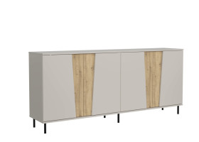 Komoda Felix 200 cm Kaszmir Dąb Artisan Nowoczesna 4 Drzwi