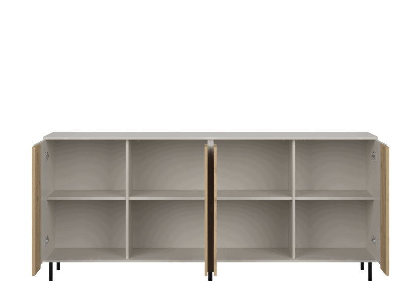 Komoda Felix 200 cm Kaszmir Dąb Artisan Nowoczesna 4 Drzwi, 8462111