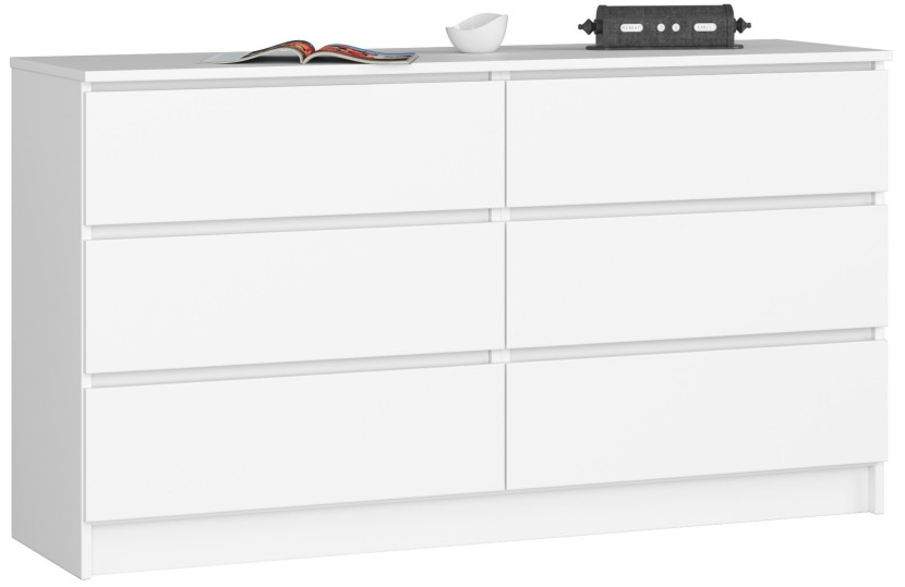 Komoda AKORD K140 Biała 138 cm Biały mat 138x40x77 cm, 8462144