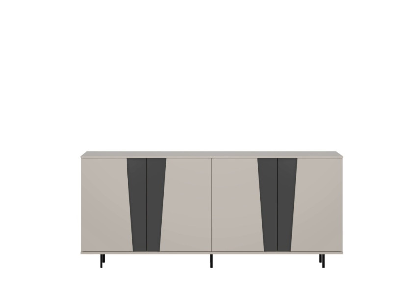 Komoda Felix 200 cm Kaszmir Grafit Nowoczesna 4 Drzwi, 8462247
