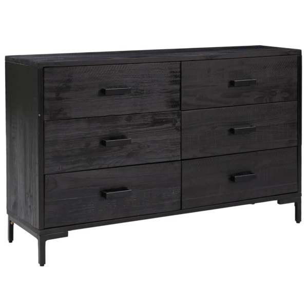 Szafka Czarny Drewno sosnowe vidaXL, 8468456