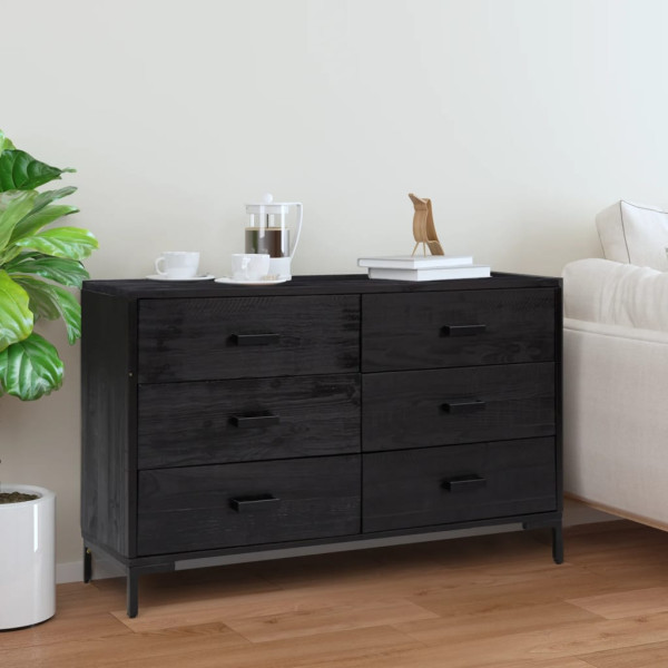 Szafka Czarny Drewno sosnowe vidaXL, 8468457