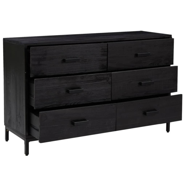 Szafka Czarny Drewno sosnowe vidaXL, 8468459