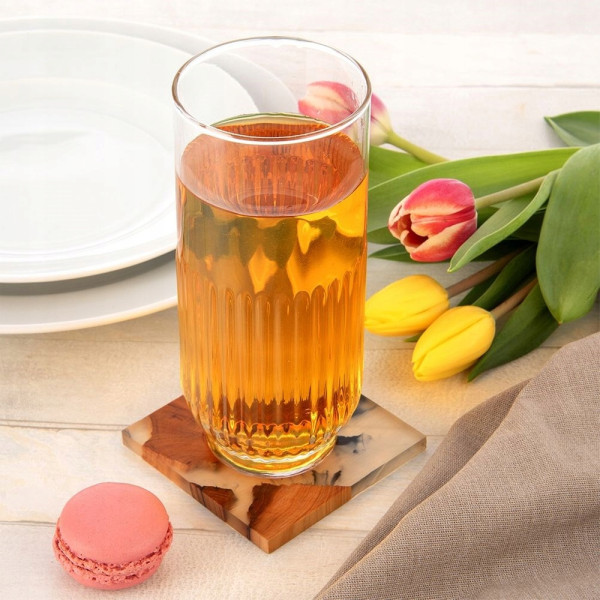 Zestaw 6 szklanek 380 ml Vilde zdobione dekoracyjne do napojów drinków, 8477861