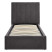 Nazwa wzoru/wariantu: Taslan Velvet Grey | Szary | 90 cm bez materaca