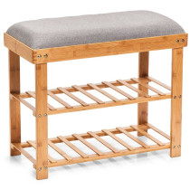 Szafka z bambusa na buty, drewniany stołek z siedziskiem