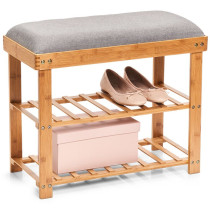 Szafka z bambusa na buty, drewniany stołek z siedziskiem