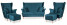 Inny kolor wybarwienia: Zestaw wypoczynkowy uszak Ari sofa fotele pufy Family Meble