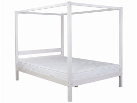 Łóżko 180x200 z baldachimem BALI, kolor biały + stelaż