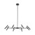 Lampa Wisząca Led Tk Lighting Niva Czarna 40W Ruchoma Regulowane Ramiona, 8557939