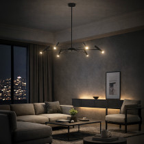 Lampa Wisząca Led Tk Lighting Niva Czarna 30W Ruchoma Regulowane Ramiona