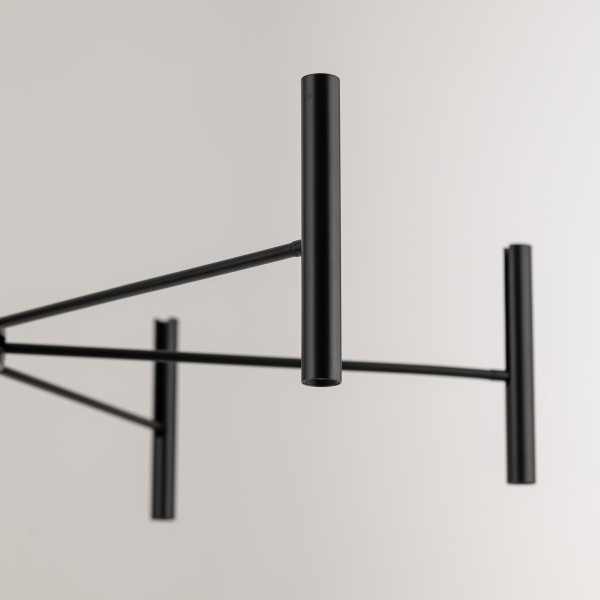 Lampa Wisząca Led Tk Lighting Niva Czarna 30W Ruchoma Regulowane Ramiona, 8574065