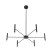 Lampa Wisząca Led Tk Lighting Niva Czarna 30W Ruchoma Regulowane Ramiona, 8574068