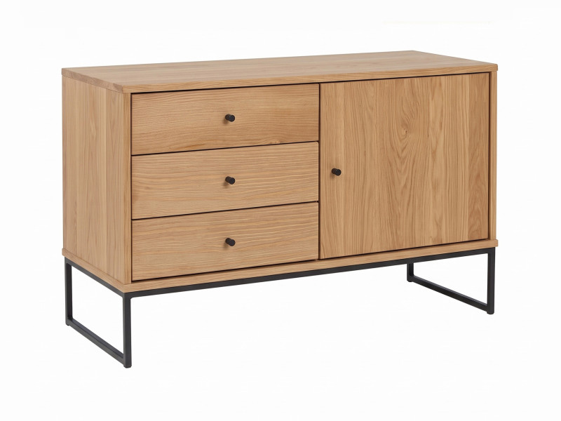 Komoda Megan loft III drewno i metal, kolor dębowy, 8576238