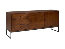 Komoda drewno i metal II MEGAN LOFT, kolor kasztan