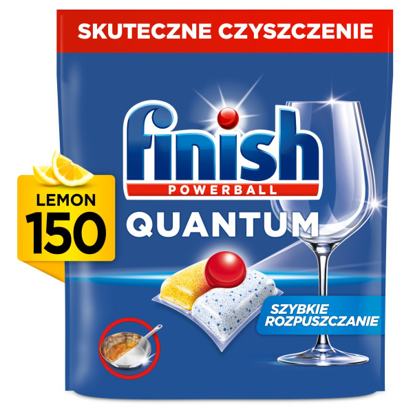 Kapsułki do zmywarki FINISH Quantum All in 1 Lemon 150szt, 8583531