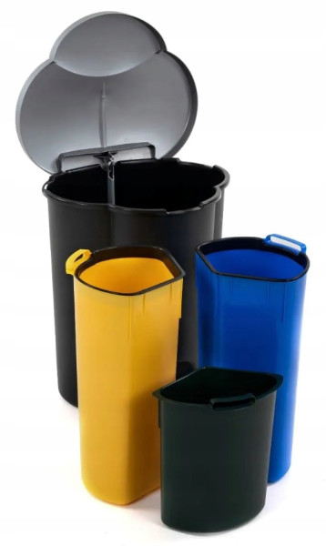 Kosz Do Segregacji Śmieci Curver 3 Pojemniki 40 L Trio, 8583624