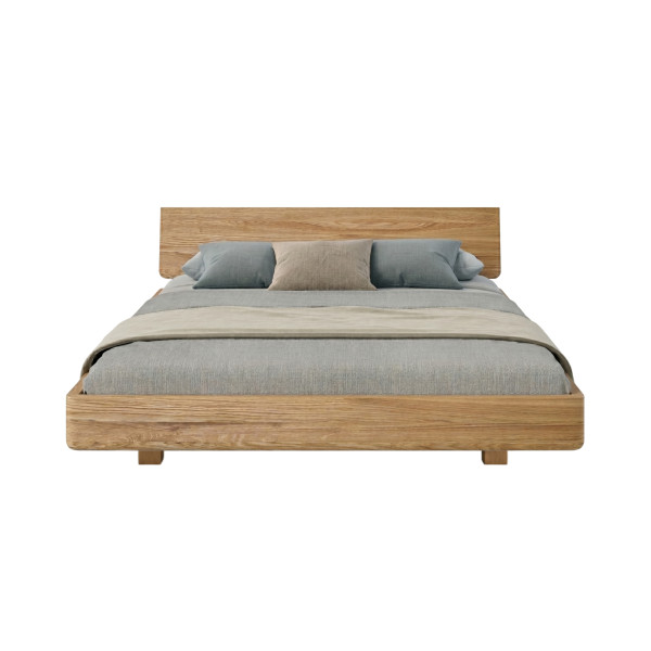 Łóżko lewitujące drewniane dębowe Visby LENA bez szafek / 180x200 naturalne, 8641339