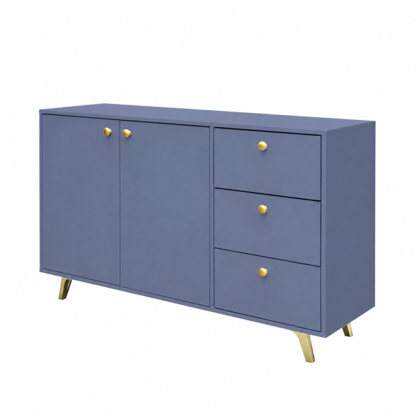 Komoda GALIO 140x86x41 cm Odcienie niebieskiego, 8696464