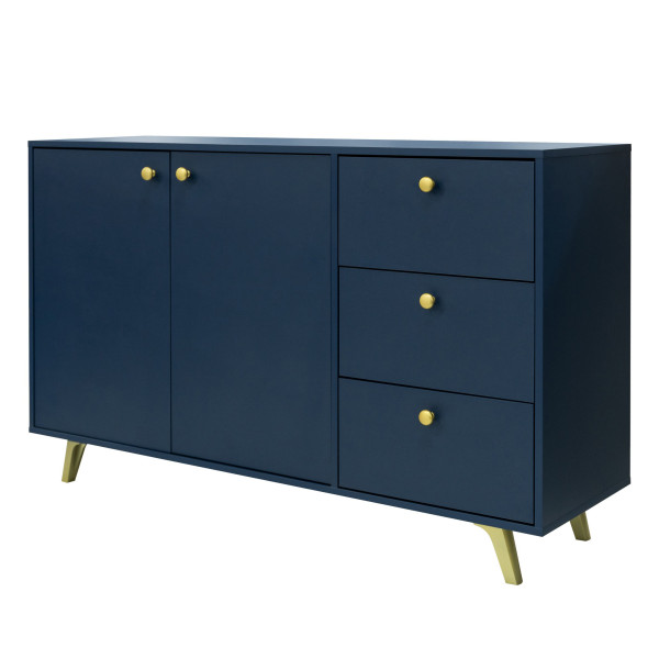 Komoda GALIO 140x86x41 cm Odcienie niebieskiego, 8696468