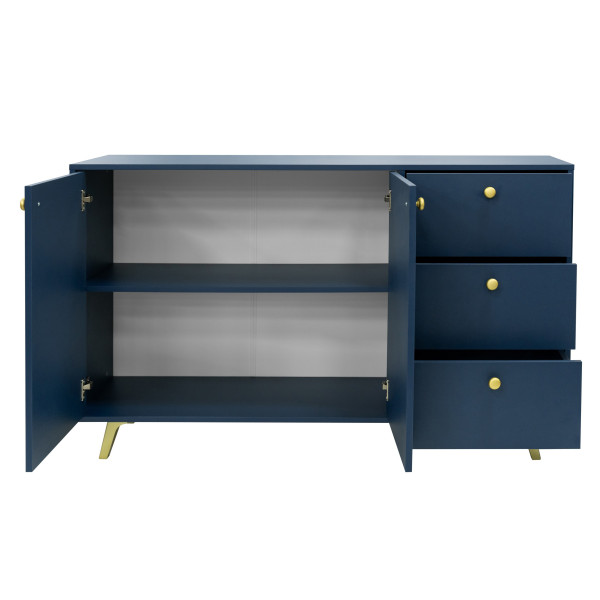 Komoda GALIO 140x86x41 cm Odcienie niebieskiego, 8696470