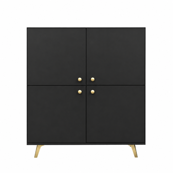 Komoda GALIO 100x112x41 cm Czarna, 8696475