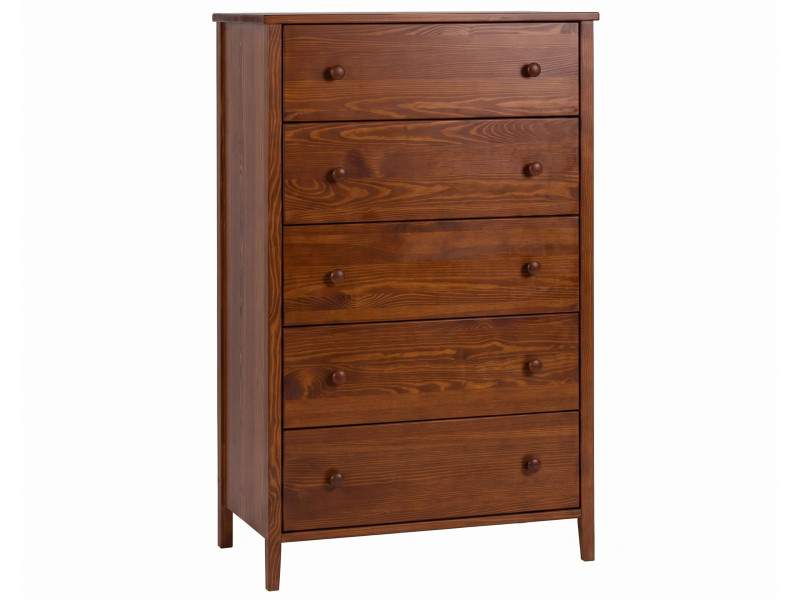 Komoda Colorado III drewniana 5 szuflad, kolor kasztan, 8698022