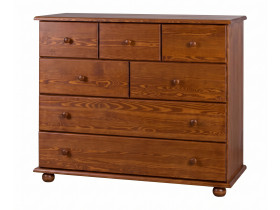 Komoda drewniana Anna Classic, kolor kasztan