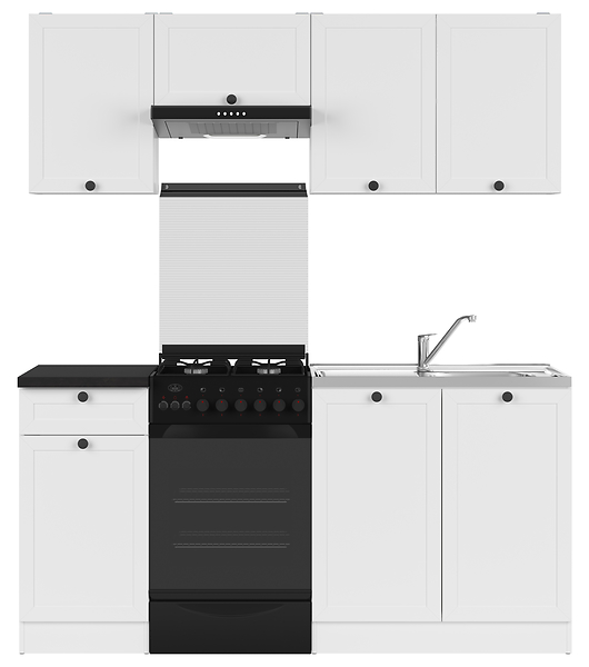 komplet kuchenny Junona Line 170 cm z AGD i blatem biały, 870464