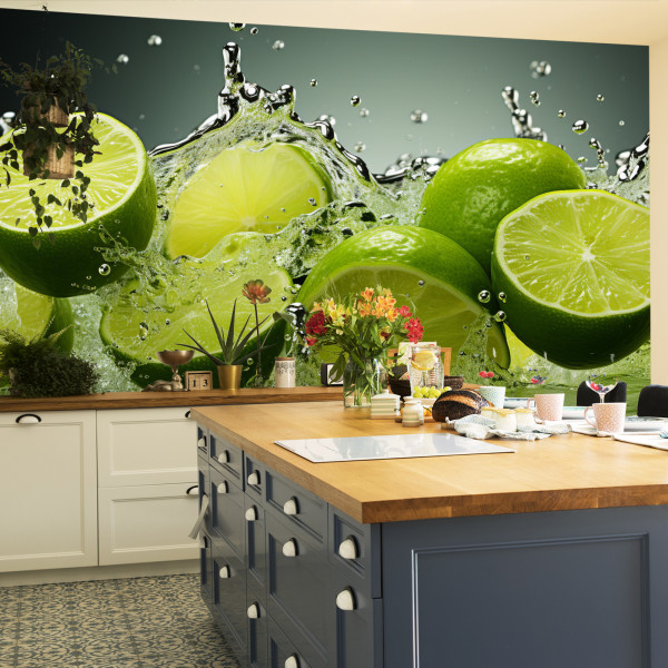 Fototapeta Do Kuchni Abstrakcyjne Limonki Owoce 450x300cm, 870590