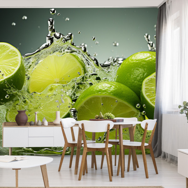 Fototapeta Do Kuchni Abstrakcyjne Limonki Owoce 360x240cm, 870833