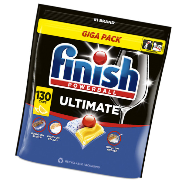 Kapsułki do zmywarki FINISH Ultimate Lemon 130 szt, 8723639