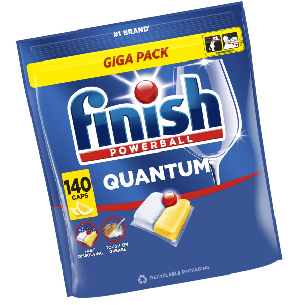 Kapsułki do zmywarki FINISH Tabs Quantum Lemon 140 szt, 8723651