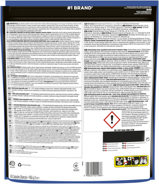 Kapsułki do zmywarki FINISH Tabs Quantum Lemon 140 szt, 8723652