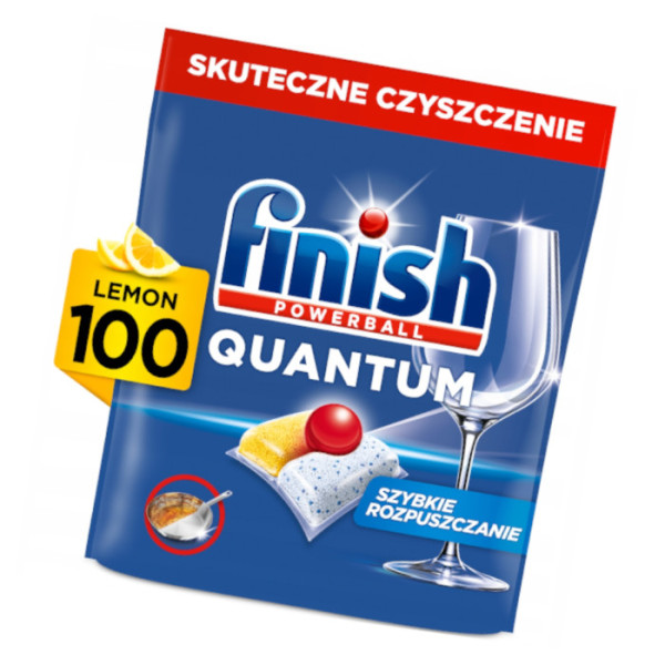 Kapsułki do zmywarki FINISH 100 szt Quantum All in One Lemon, 8723668