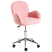 Fotel biurowy obrotowy boucle różowe, 8753750