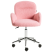 Fotel biurowy obrotowy boucle różowe, 8753752
