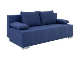 sofa trzyosobowa Street IV rozkładana z pojemnikiem welurowa niebieska