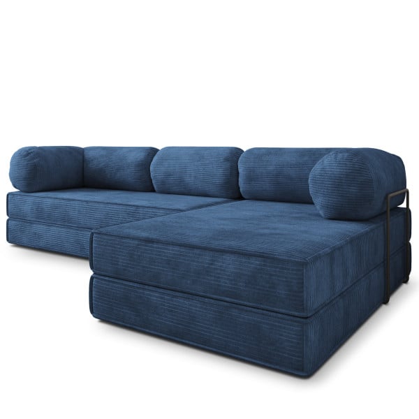 Narożnik piankowy ETERA z funkcją spania Niebieski, 8793162