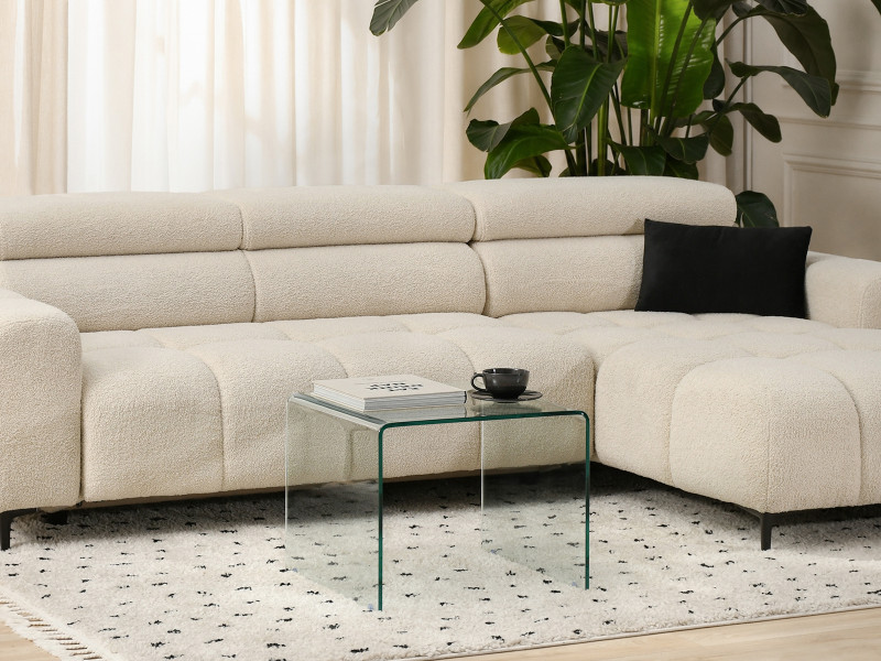 Transparentny minimalistyczny stolik Jaspis S do salonu i biura, 8794684