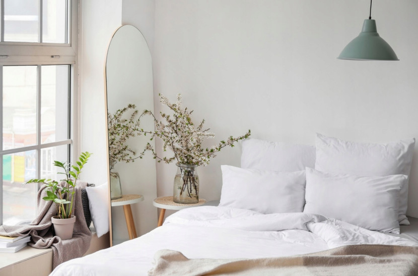 Poszewka 50x60 bawełniana hotelowa jednolita biała zakładka axel, 8796682