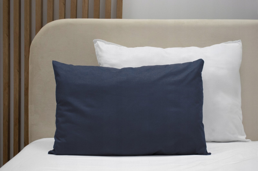 Poszewka na poduszkę 50x80 jednolita bawełniana ola navy, 8796800