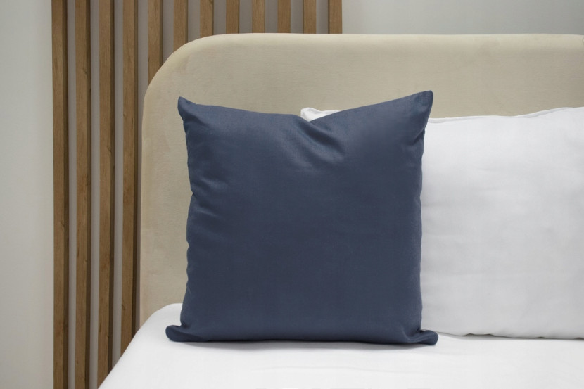 Poszewka na poduszkę 45x45 jednolita bawełniana ola navy, 8796880