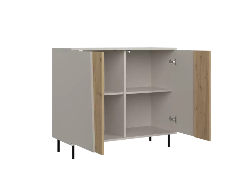 INDULIX Komoda 2 drzwi 100 (Cashmere/Artisan ), 8797904