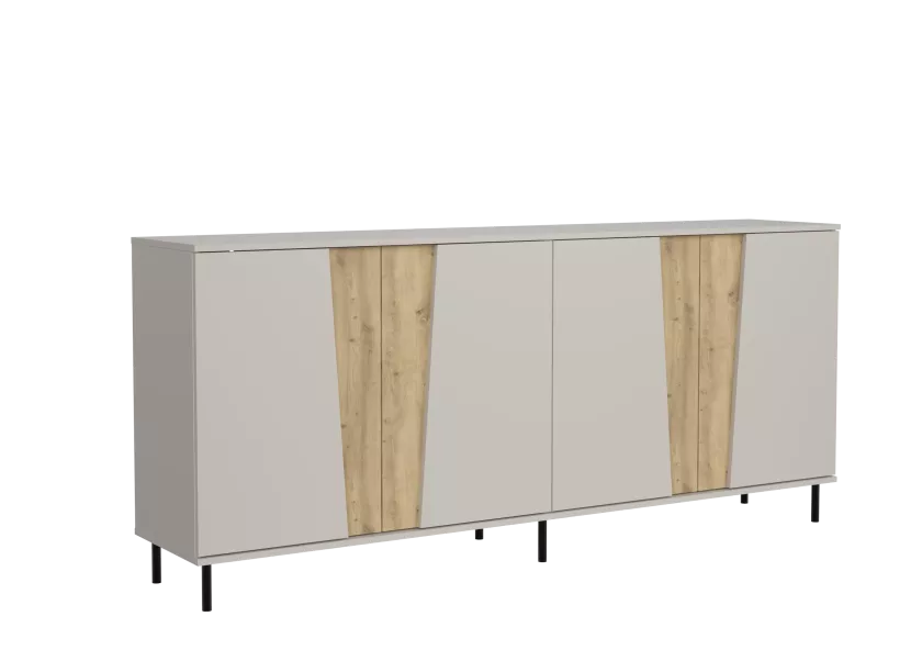 INDULIX Komoda 4 drzwi 200 (Cashmere/Artisan ), 8797961