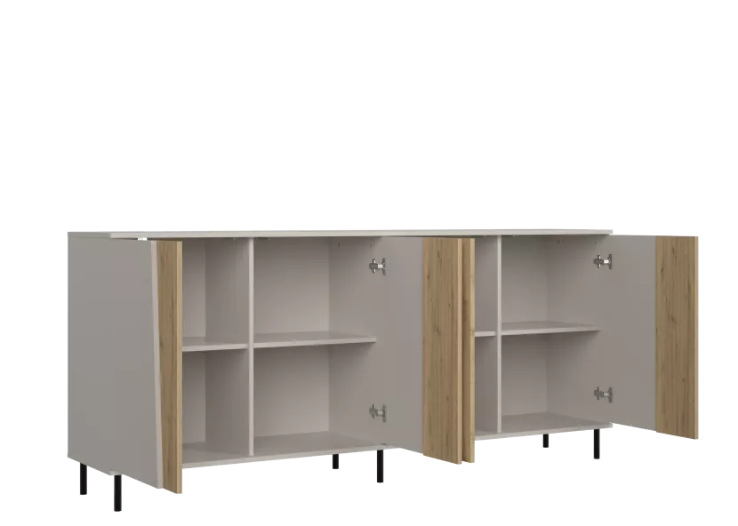 INDULIX Komoda 4 drzwi 200 (Cashmere/Artisan ), 8797966