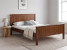 Łóżko 140x200 Natural wood z drewna litego, kolor kasztan, 8799174