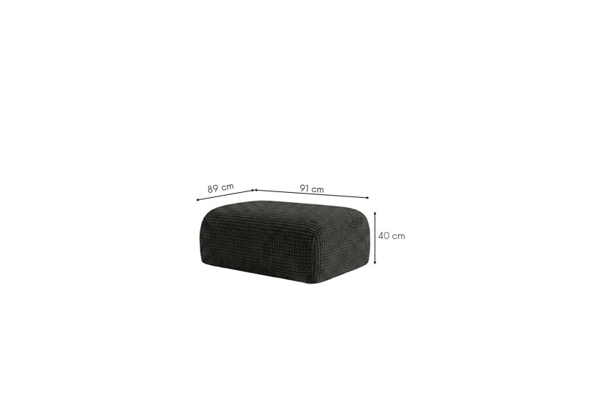 Pufa, szenil Cremona, Antracytowy, GRETA, 8806097