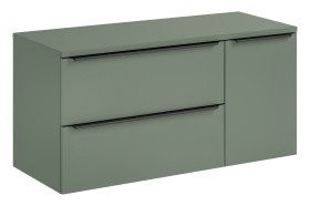 Szafka pod umywalkę z blatem i koszem na Pranie SOMBRA GREEN 120 cm