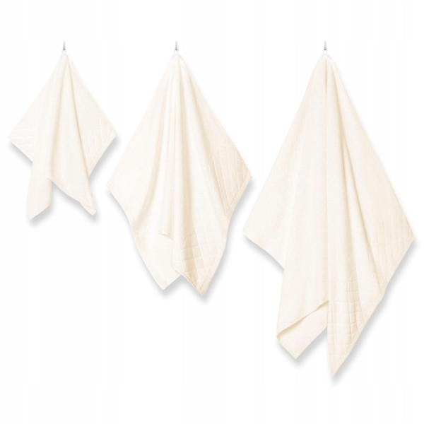 Ręcznik 70x140 Kąpielowy Łazienkowy Bawełna Silky 500g/m2 Kremowy, 8806561